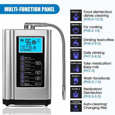 Professional Hydrogen Water Ionizer Machine with 3.5 Inch LCD Screen 1-4L/min Flow Rate and 150W Power for Home and Commercial Use